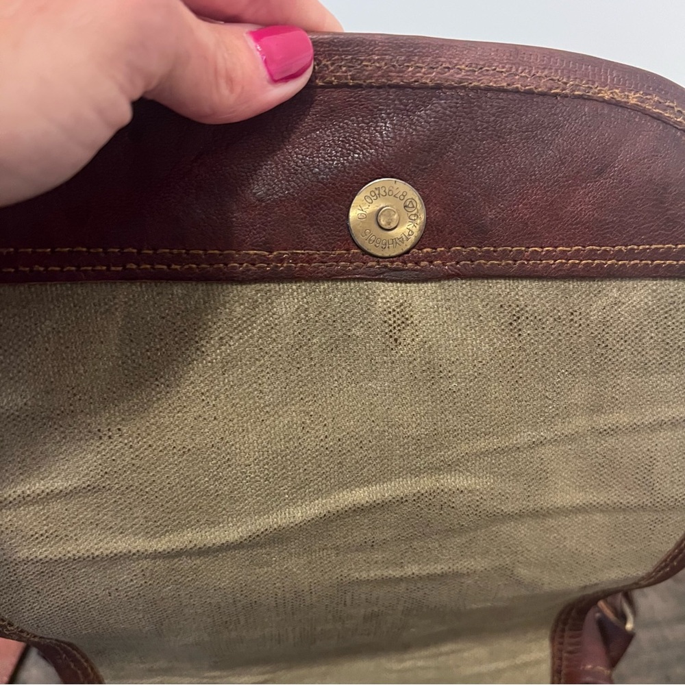 Dark Brown Handmade Saddle Style Handbag - Picture 7 of 10